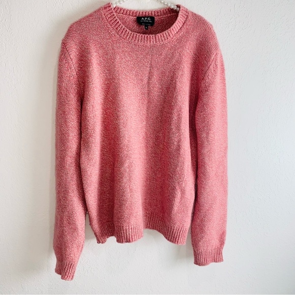 A.P.C. Leonie knit sweater pink wool size xl - Picture 2 of 14
